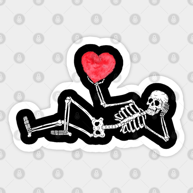 Skleton Heart Romantic Love Valentines Day Gift Sticker by Studio Hues